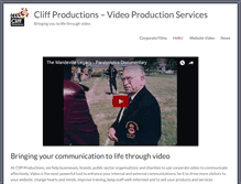 Tablet Screenshot of cliffproductions.co.uk